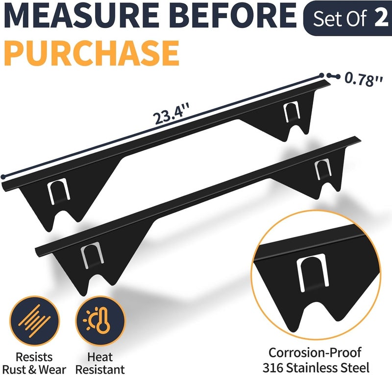 ALMCALS Upgrade 316 Stainless Steel Stove Gap Covers, 2 Pack Stove Gap Filler Stove Gap Guards Range Trim Kit Heat Resistant Oven Gap Filler Between Stovetop and Counter - Image 3